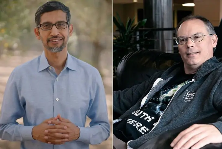 Google CEO Sundar Pichai vs. Epic CEO Tim Sweeney