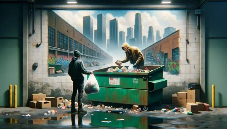 Is it legal to dumpster dive behind stores?